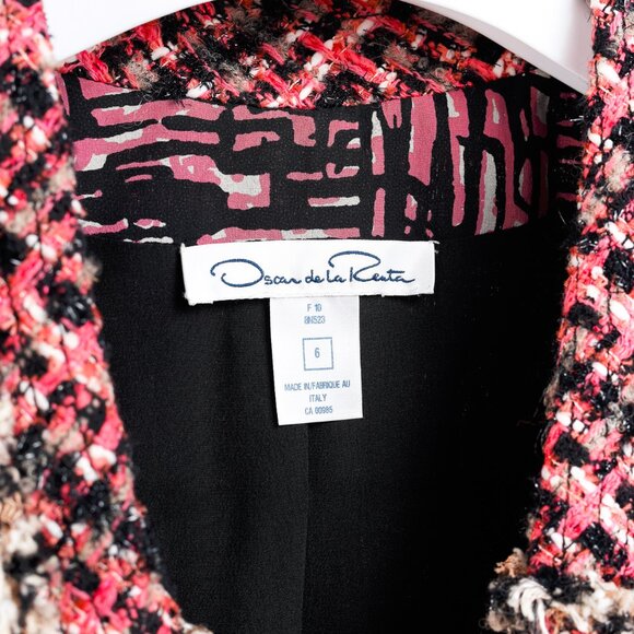 Oscar de la Renta AW/10 Pink Cropped Tweed Blazer - Picture 9 of 10